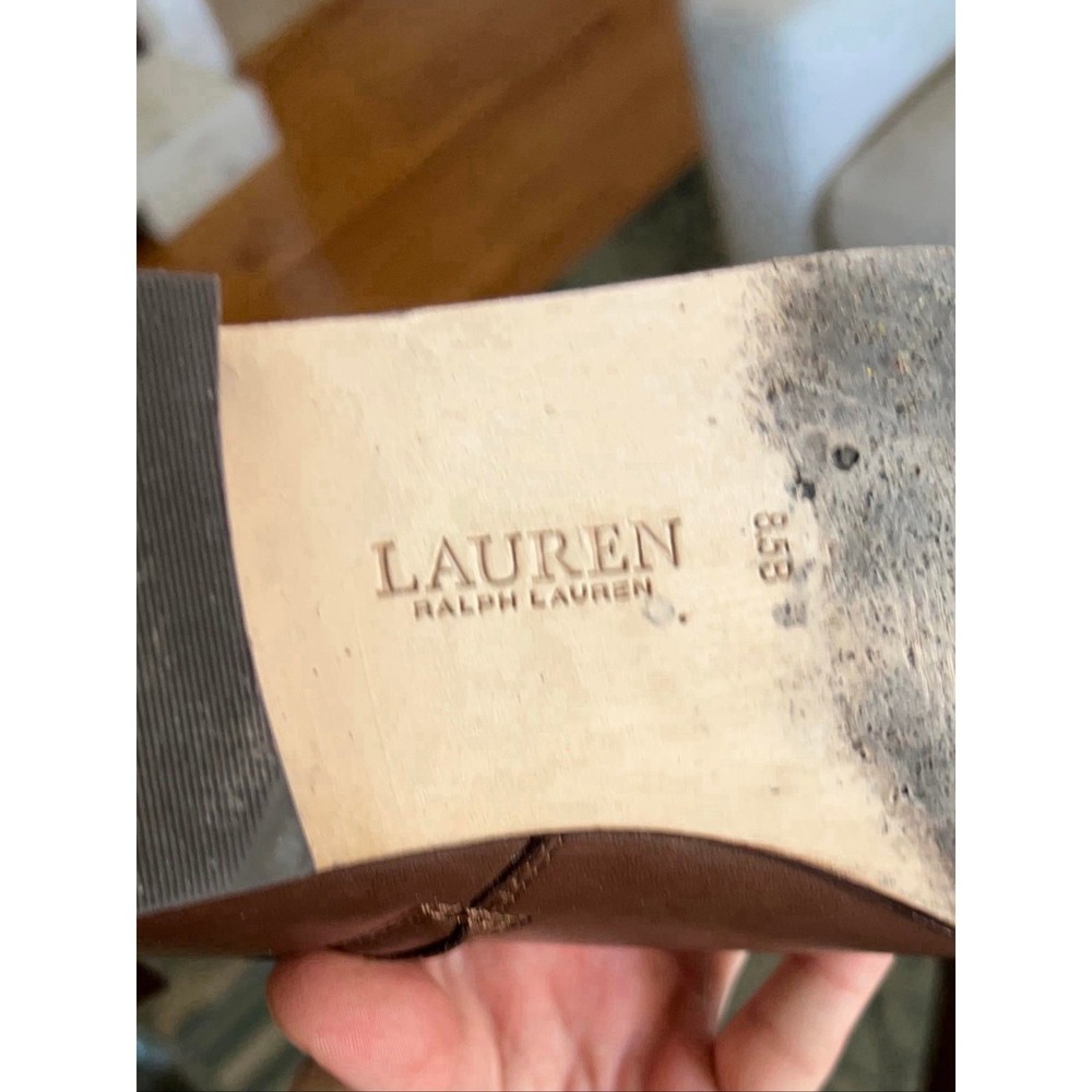 Lauren Ralph Lauren Margo Ankle Boots Women's 8.5B Brown Leather Buckle - Picture 5 of 9